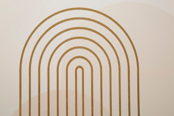 Pintura Abstracta Moderna Geométrica Color Oro