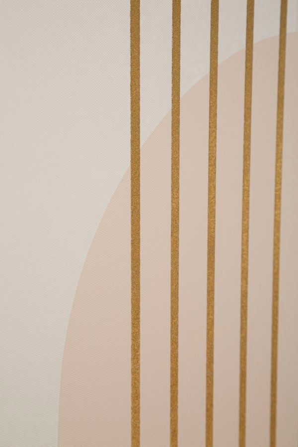 Pintura Abstracta Moderna Geométrica Color Oro