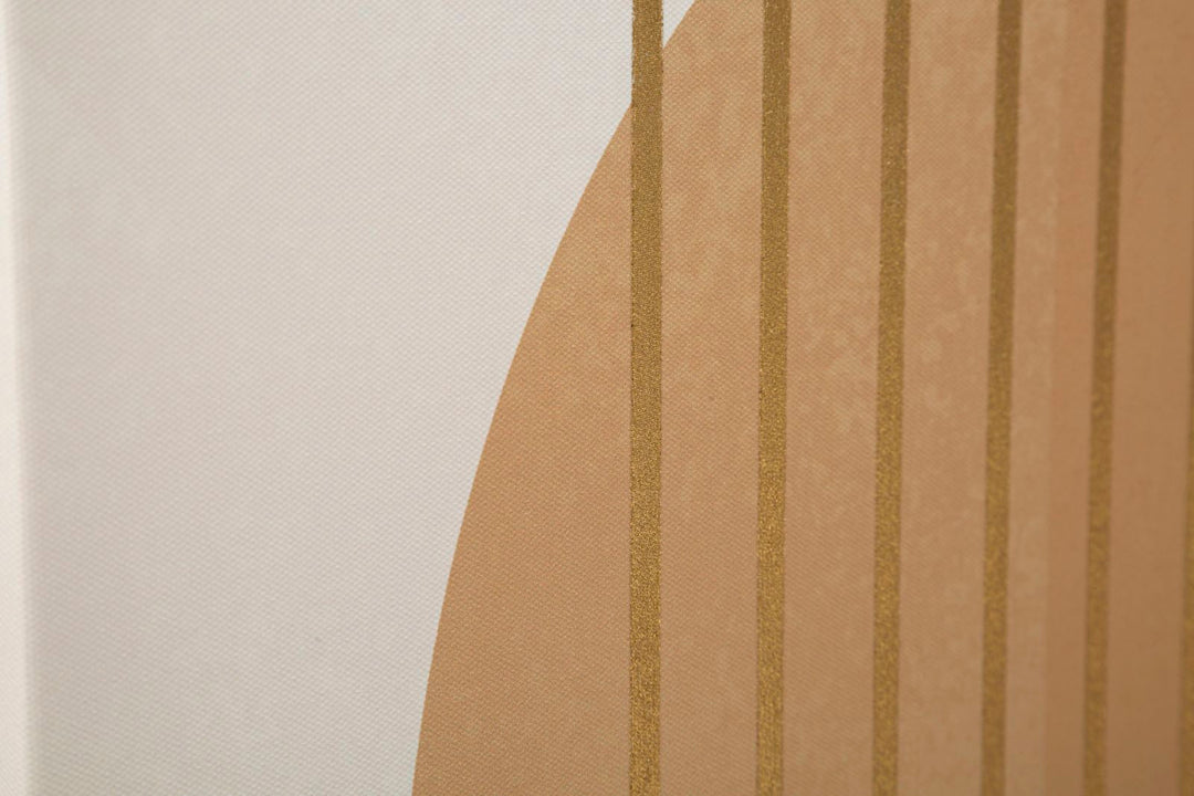 Pintura Abstracta Moderna Geométrica Color Oro