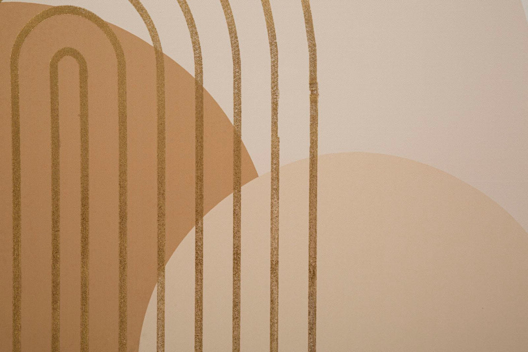 Pintura Abstracta Moderna Geométrica Color Oro