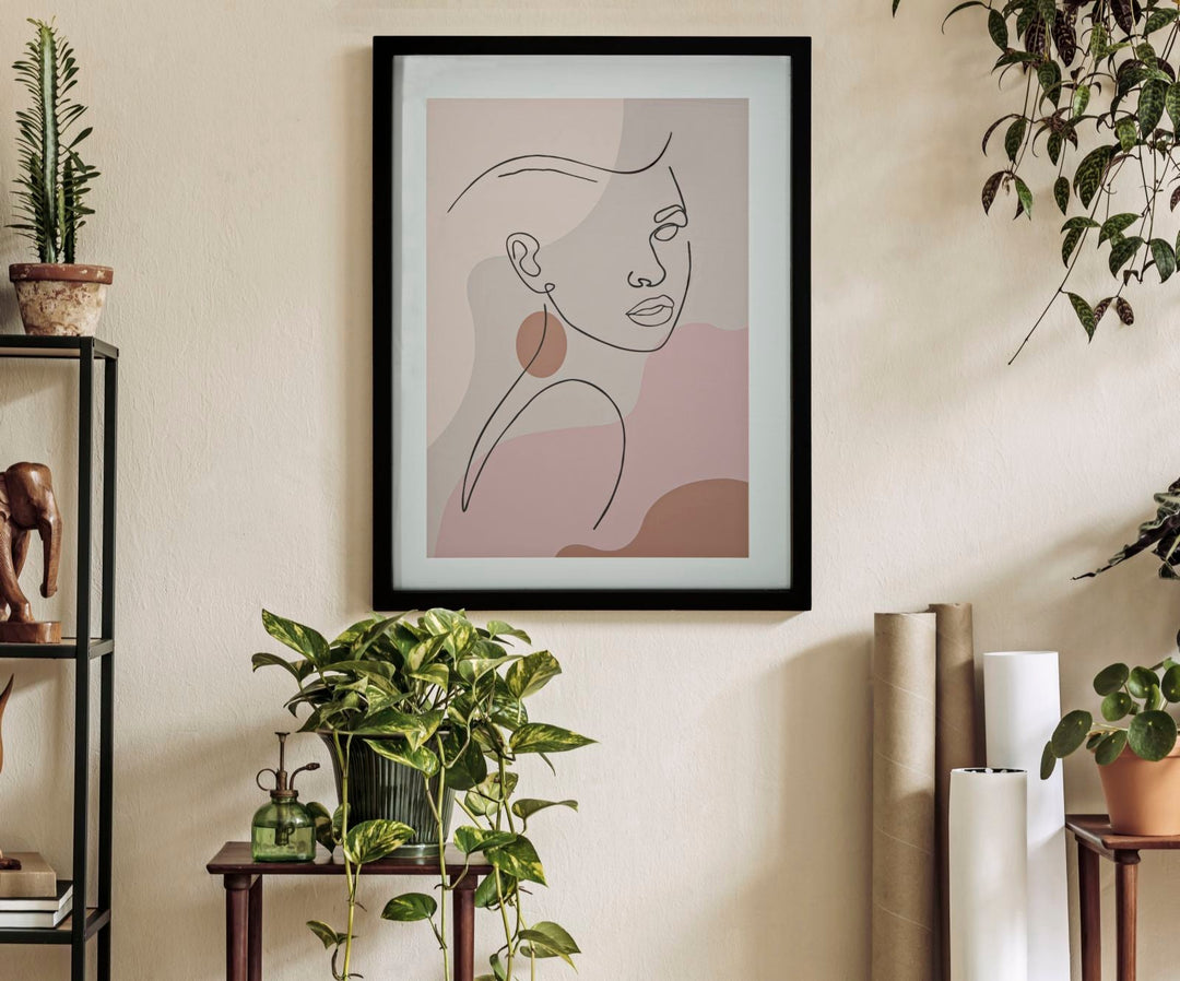 Pintura bohemia moderna que representa a una mujer