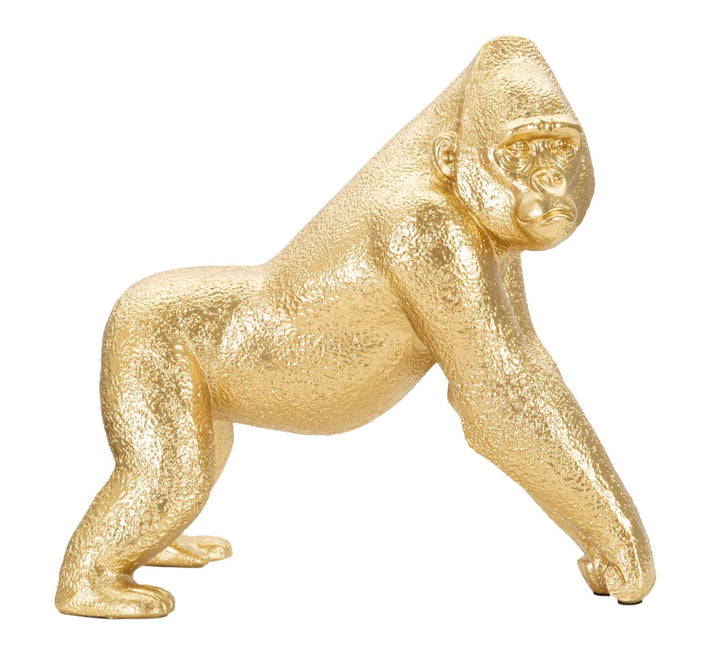 Estatua Gorila Dorado (Decoración Moderna)
