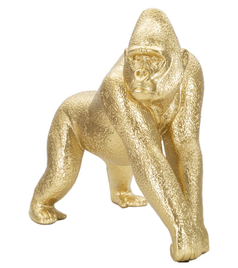 Estatua Gorila Dorado (Decoración Moderna)