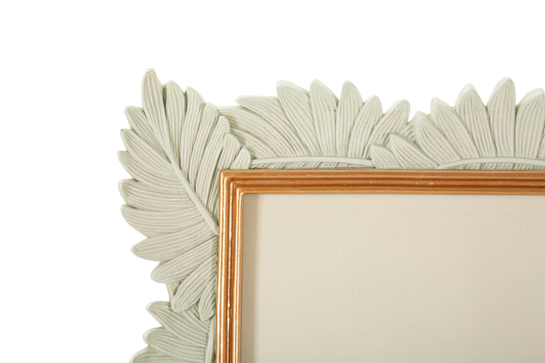 Marco Oro y Blanco Hoja