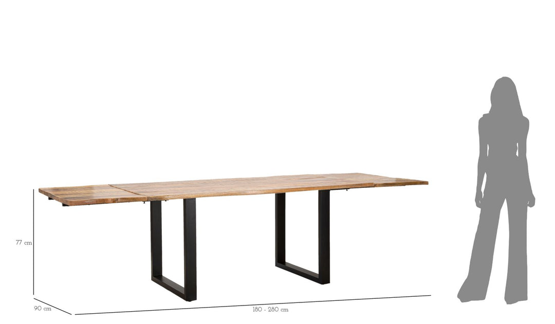 Mesa de comedor de madera extensible – Edge diseño moderno