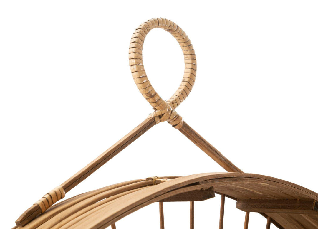 Estante de pared redondo de ratán – Fuji diseño boho moderno