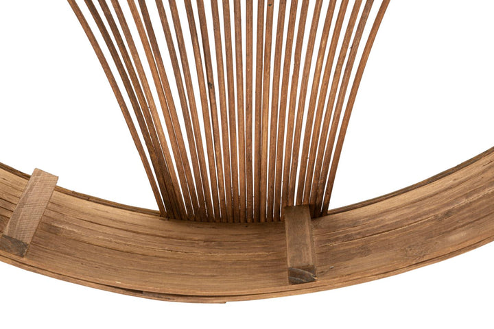 Estante de pared redondo de ratán – Fuji diseño boho moderno