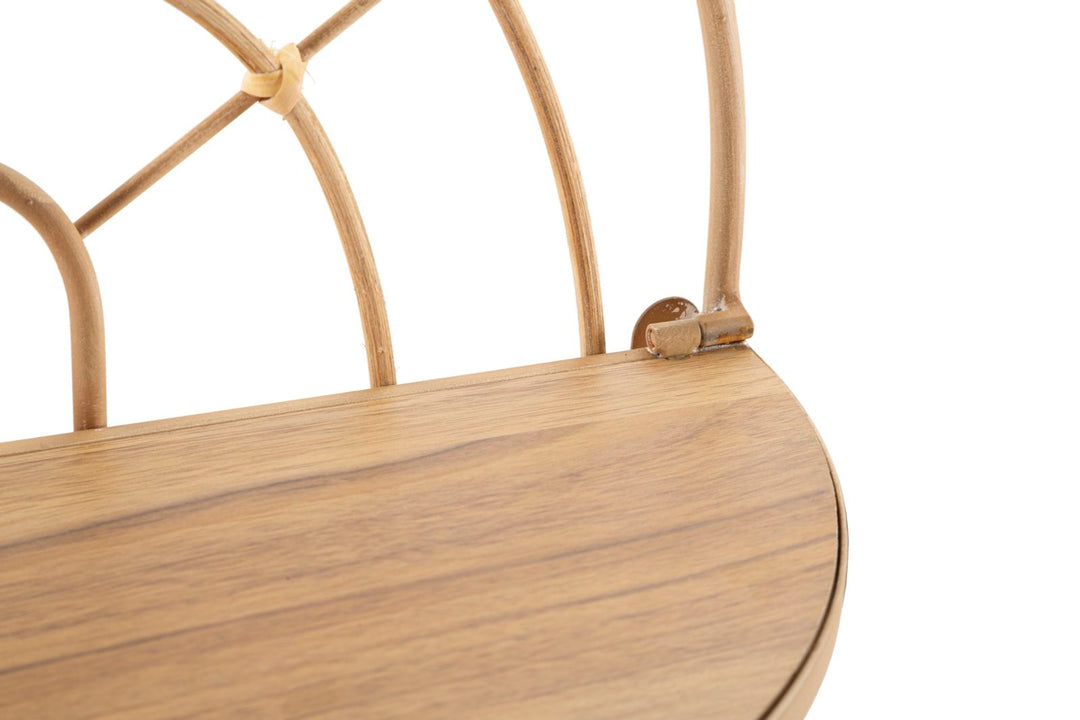 Estante de pared arqueado con estructura de metal dorado – Arch almacenaje decorativo