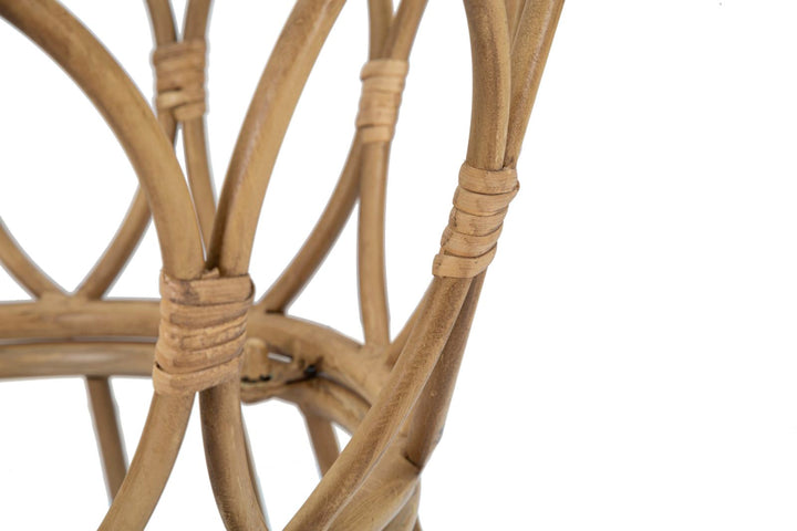 Mesa de centro redonda de ratán – Panama estilo circular