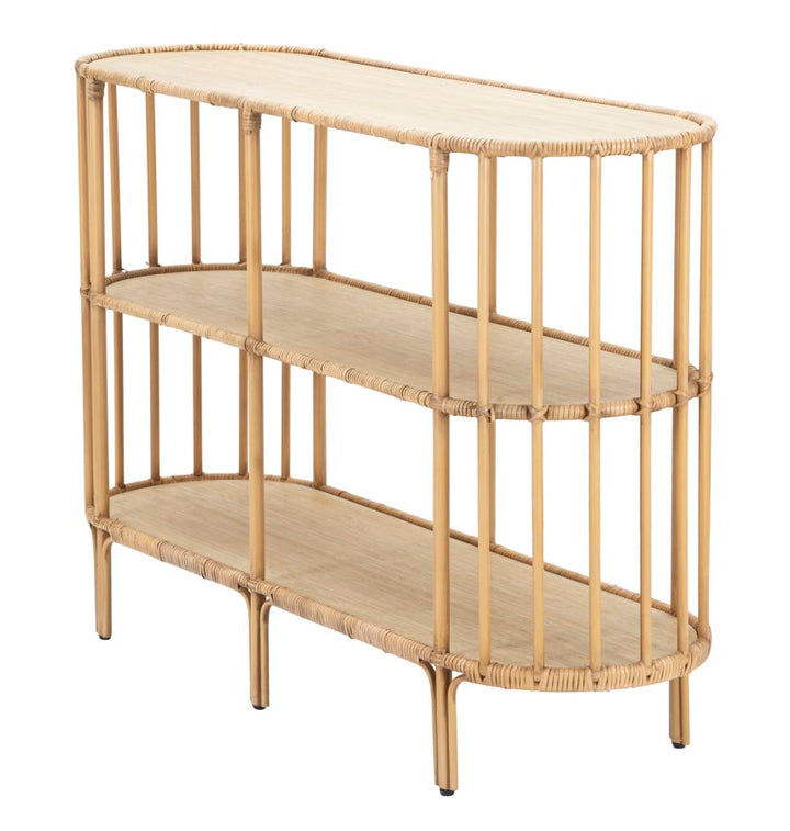 Mesa consola de madera con 3 estantes – Panama almacenaje