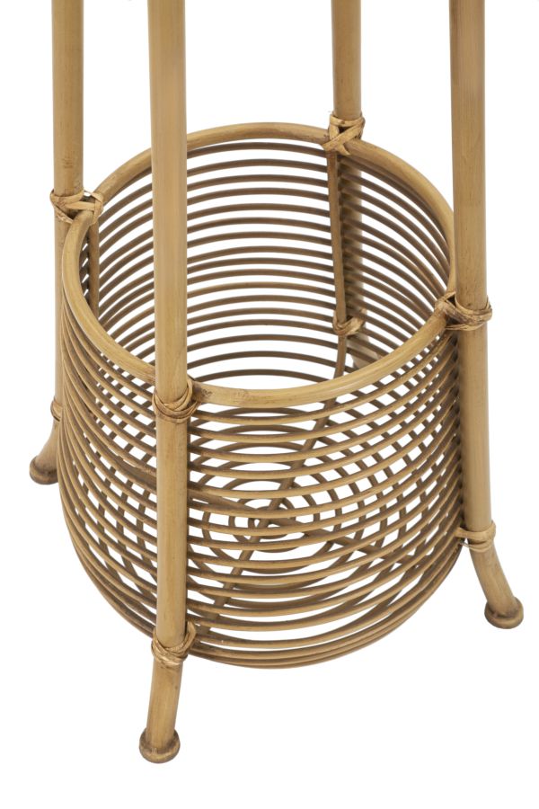 Paraguero alto de ratán con soporte – Panama diseño