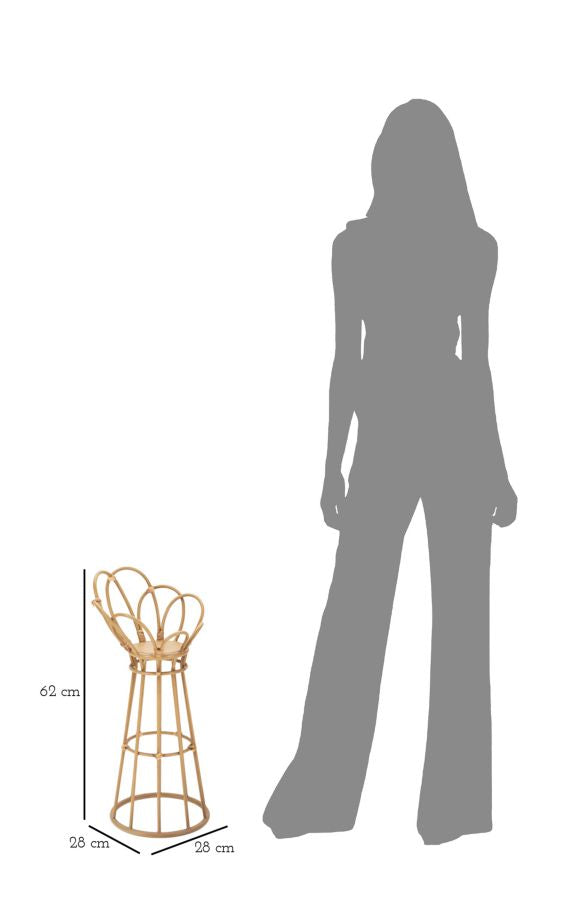 Portajarrón alto de ratán – Panama diseño torre