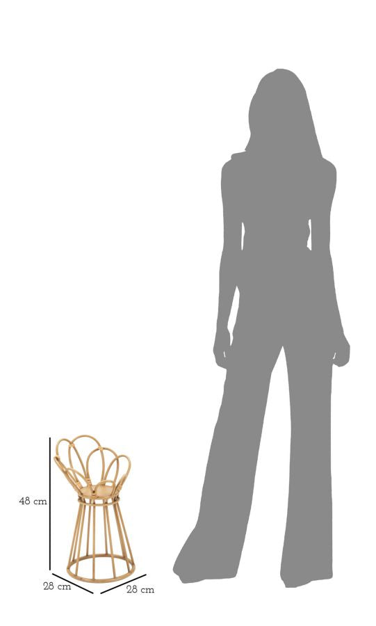 Portajarrón alto de ratán – Panama estilo torre