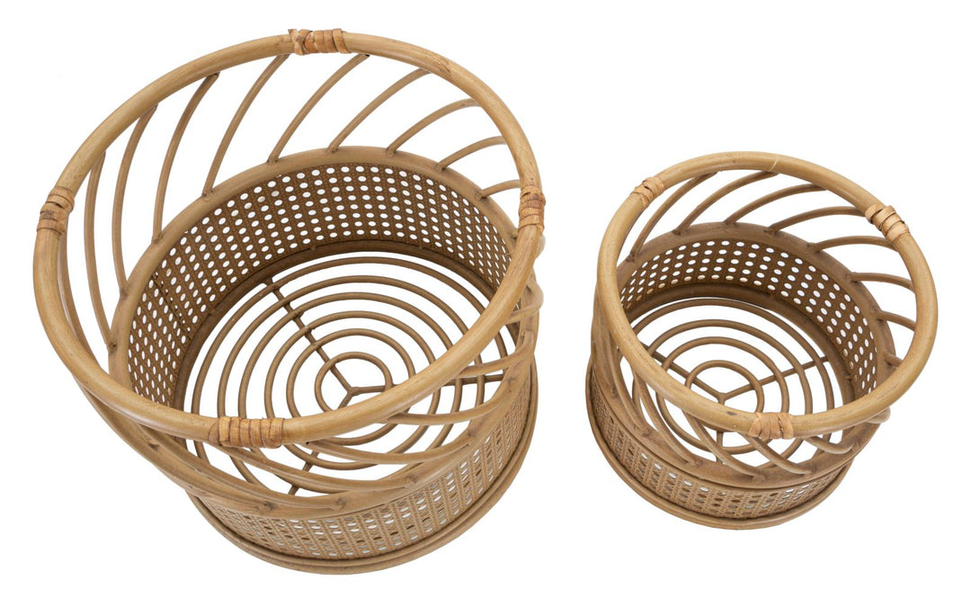 Juego de 2 portajarrones de ratán – Panama piezas decorativas