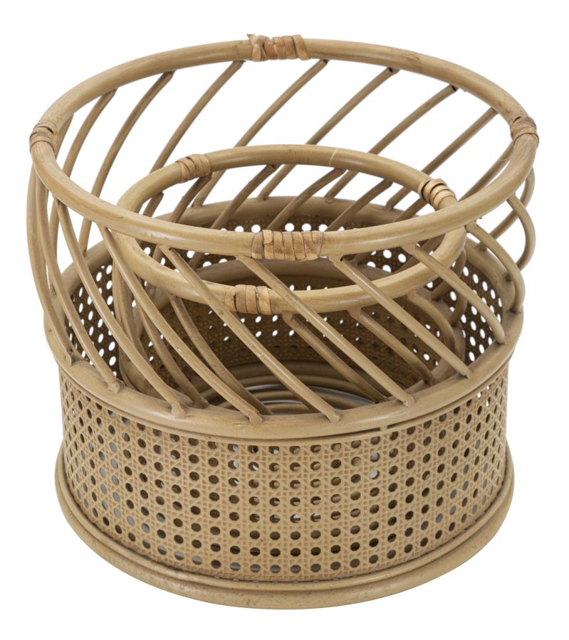 Juego de 2 portajarrones de ratán – Panama piezas decorativas