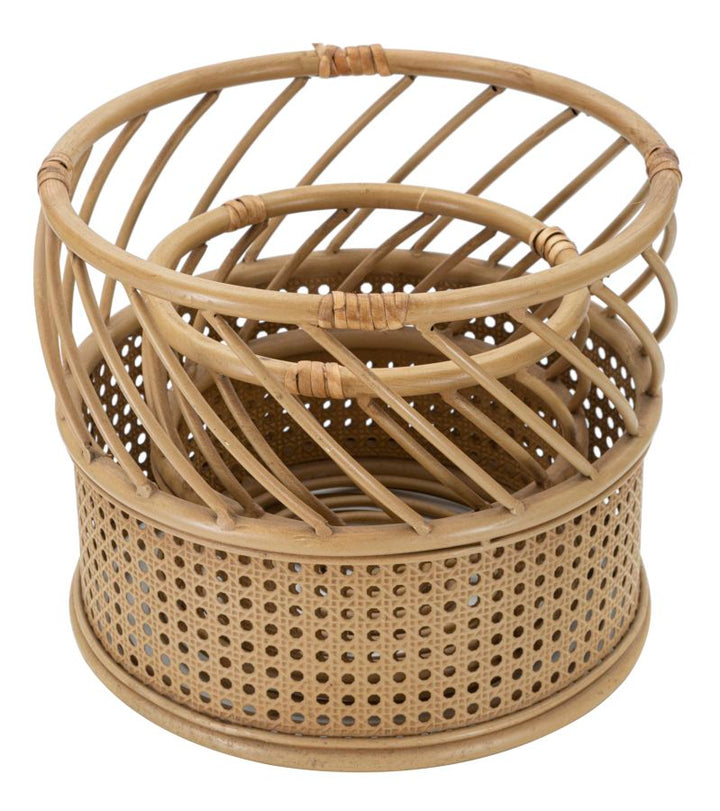 Juego de 2 portajarrones de ratán – Panama piezas decorativas