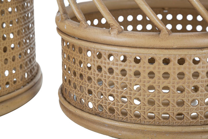 Juego de 2 portajarrones de ratán – Panama piezas decorativas