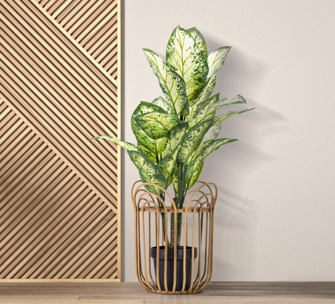 Portajarrón redondo de ratán – Panama cesta decorativa