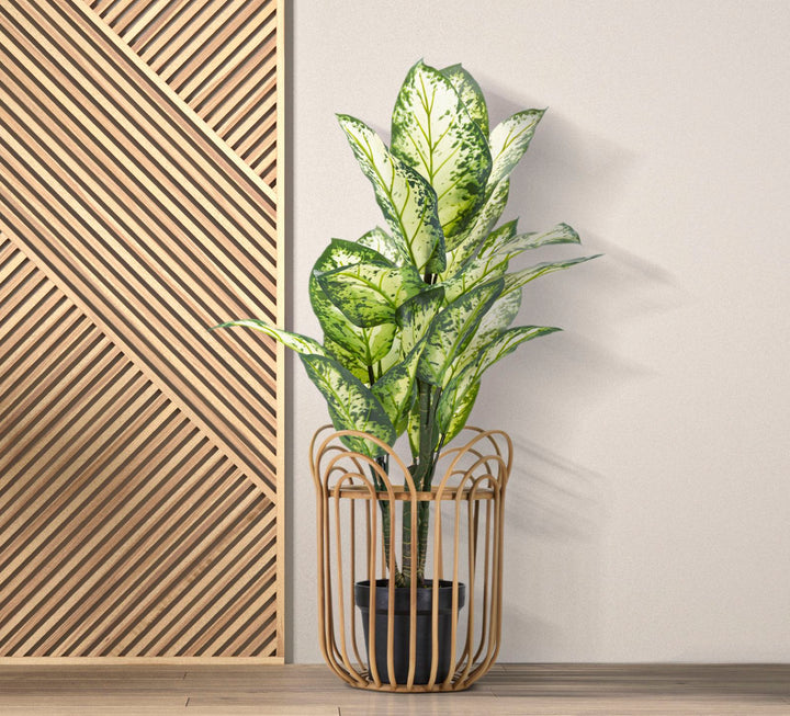 Portajarrón redondo de ratán – Panama cesta decorativa