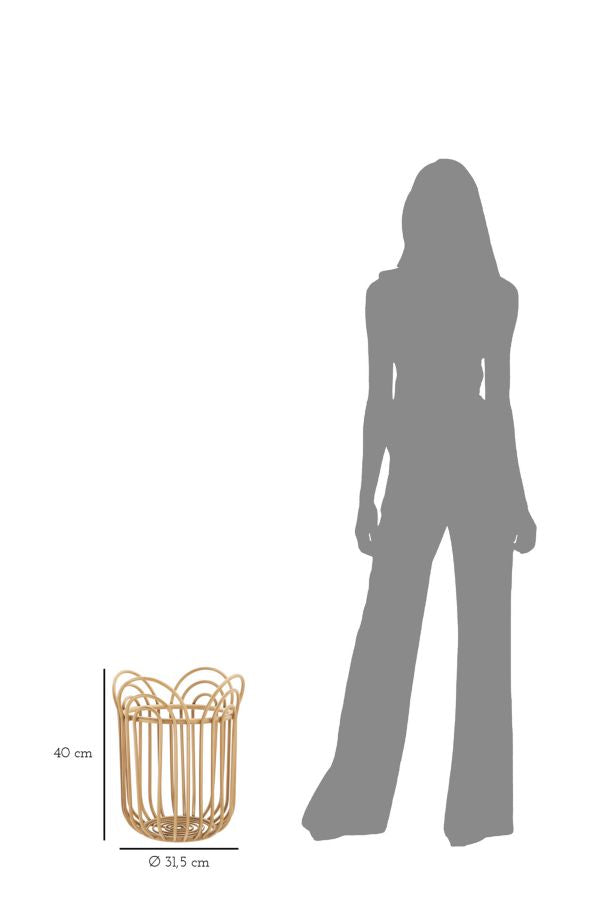 Portajarrón redondo de ratán – Panama cesta decorativa