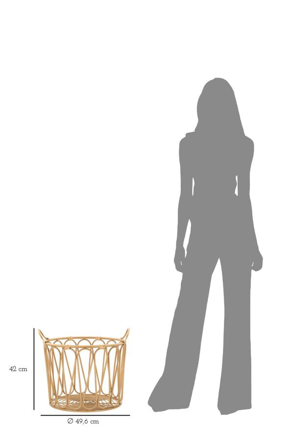 Cesta de almacenaje de ratán – Panama contenedor decorativo