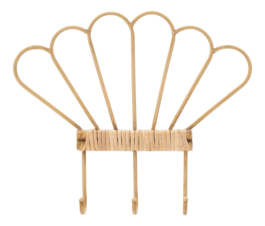 Perchero de pared con 3 ganchos – Panama organizador de ratán