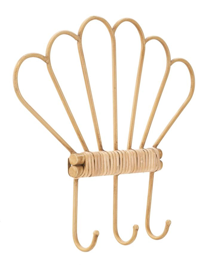 Perchero de pared con 3 ganchos – Panama organizador de ratán