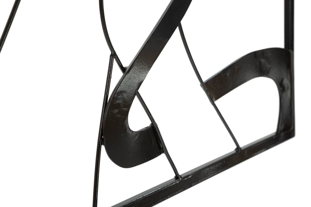 Decoración moderna abstracta de la pared del metal negro de las cabezas de la mano