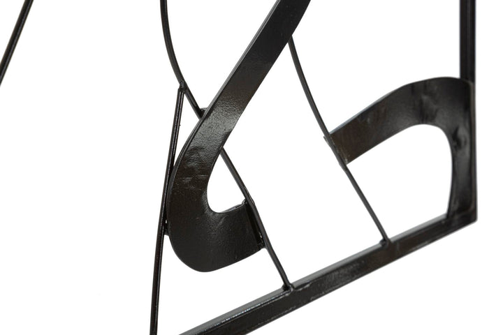 Decoración moderna abstracta de la pared del metal negro de las cabezas de la mano