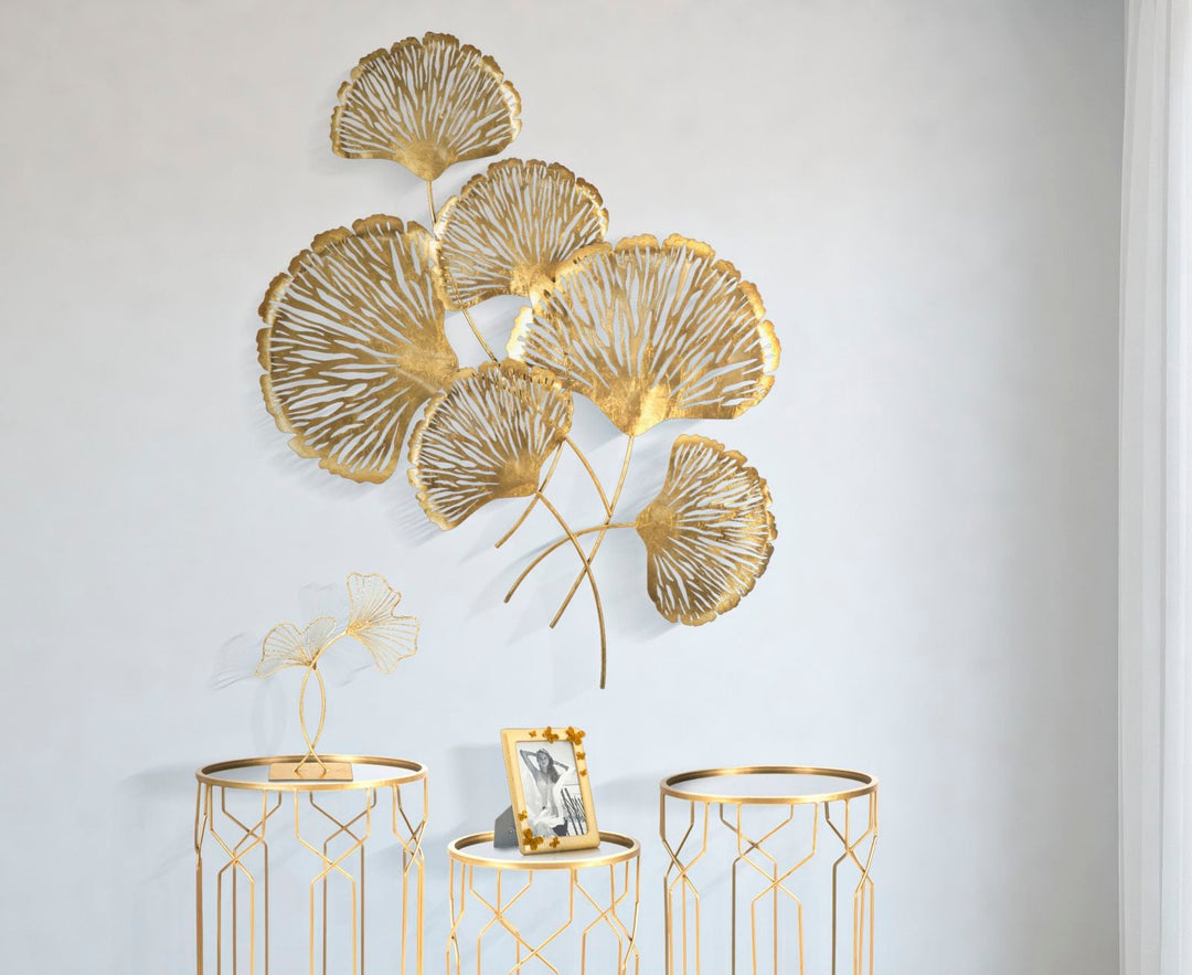 Decoración de Pared Flor de Oro (Escultura Moderna)