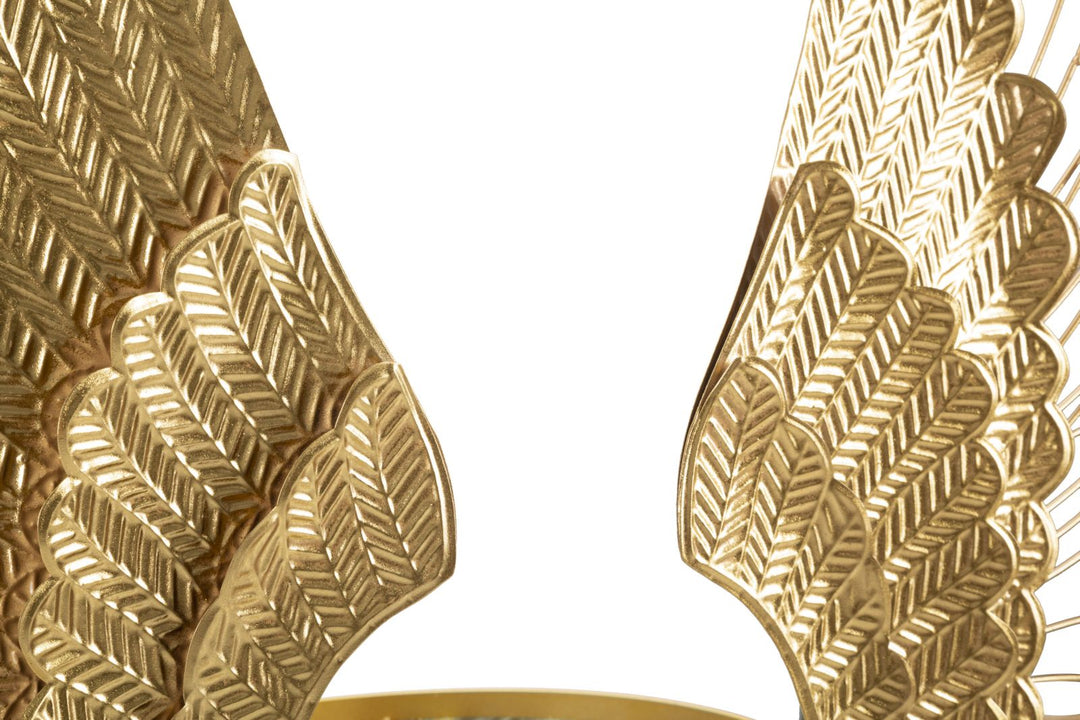Decoración de Pared con Alas de Ángel en Metal Dorado