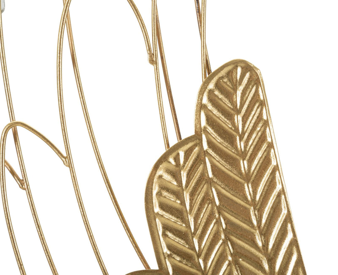 Decoración de Pared con Alas de Ángel en Metal Dorado