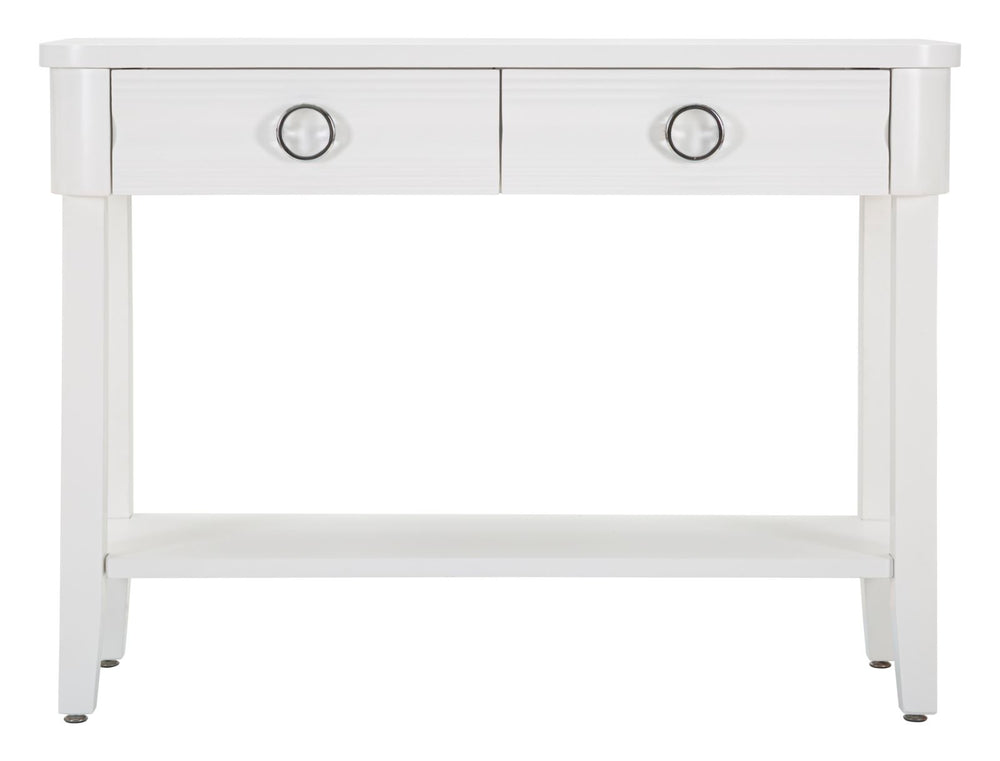 Mesa consola de madera blanca con cajones – Shine Collection