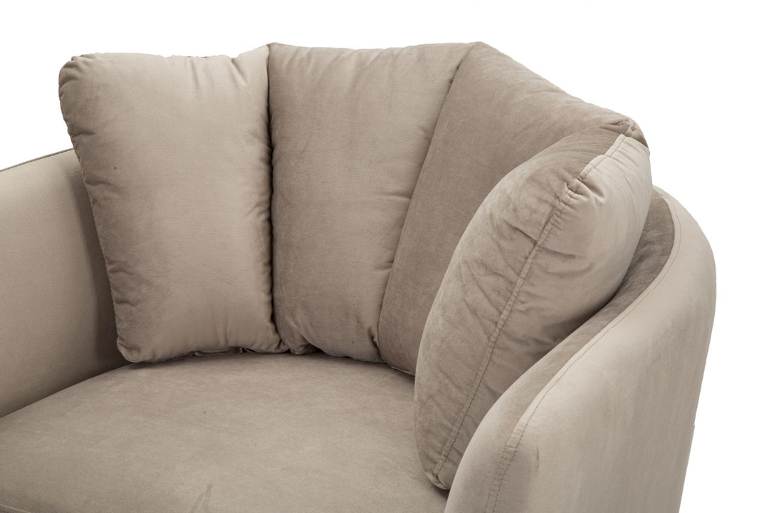 Sillón de tela gris – Kiev sillón de acento tapizado