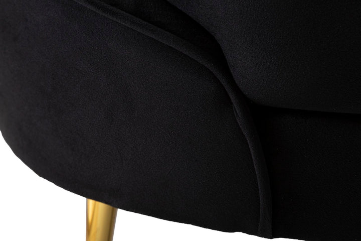 Sofá de tela negro de 2 plazas con cojines – Oslo moderno