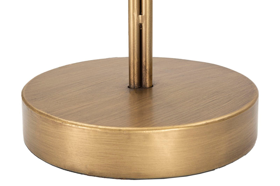 Lámpara de Sobremesa Hoja Tropical Metal Dorado con 3 Luces