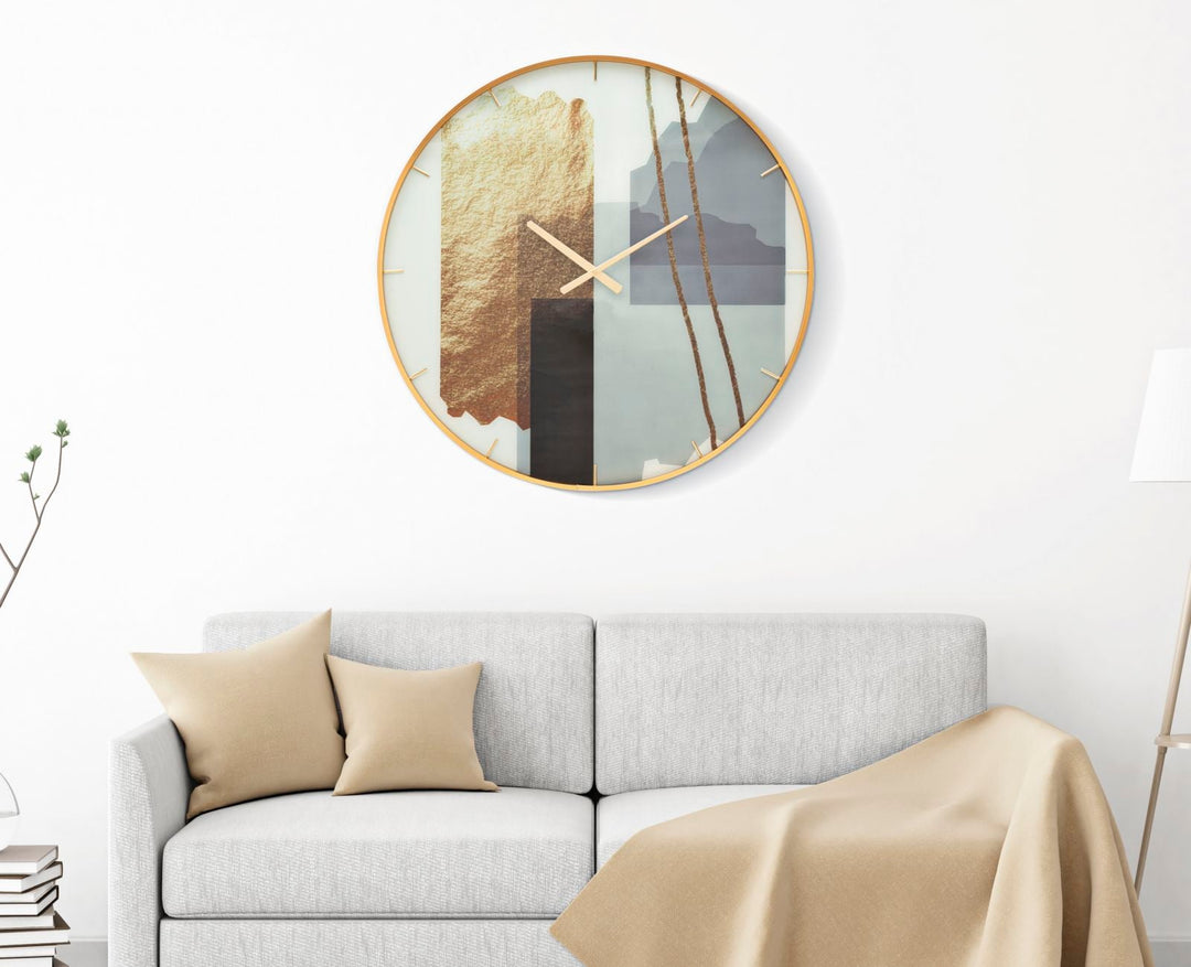 Reloj de Pared Metal y Cristal Elegante y Moderno