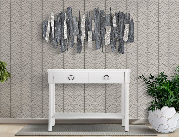 Mesa consola de madera blanca con cajones – Shine Collection