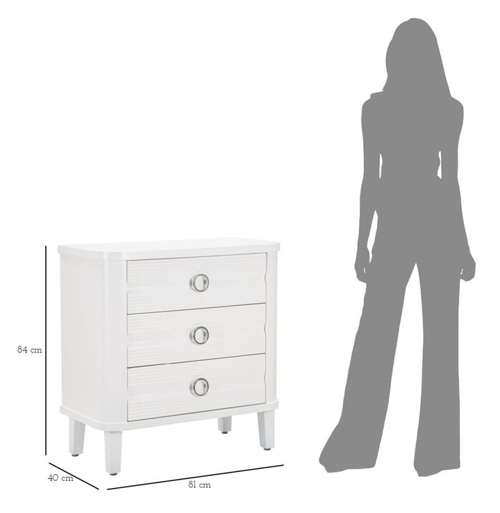 Cómoda de madera blanca con cajones – Shine almacenaje de dormitorio