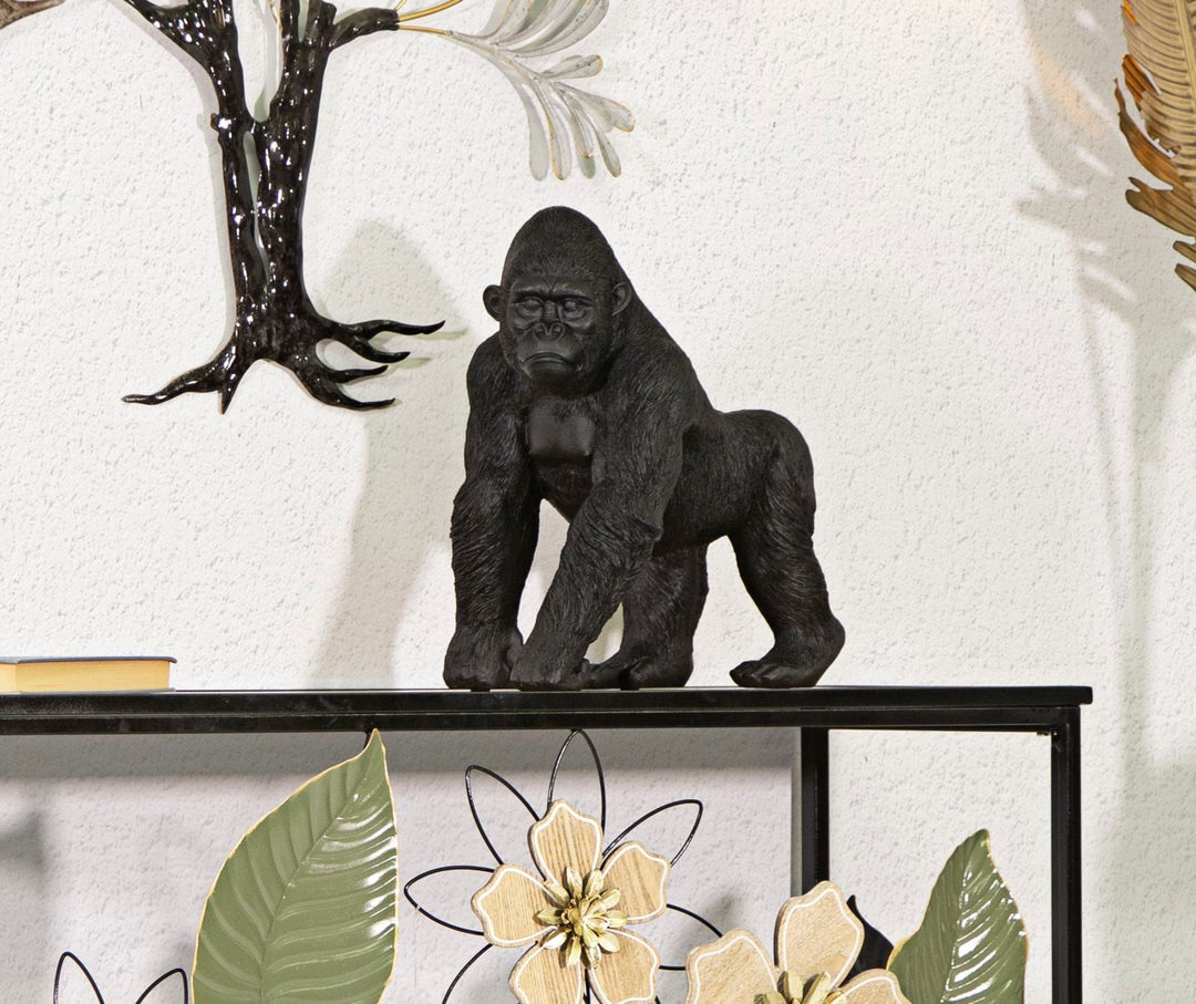 Estatua de Gorila Negro (Decoración Moderna)