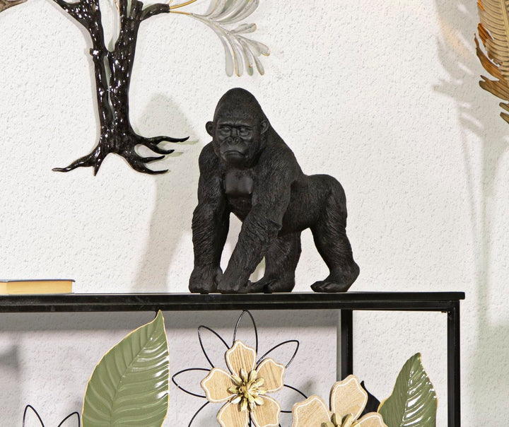 Estatua de Gorila Negro (Decoración Moderna)