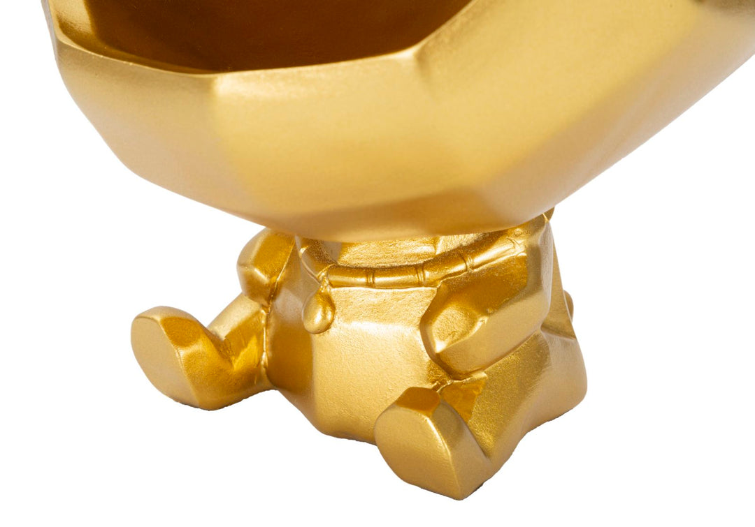 Estatua de Perro Dorado con Gafas de Sol (Decoración Moderna - Almacenaje)