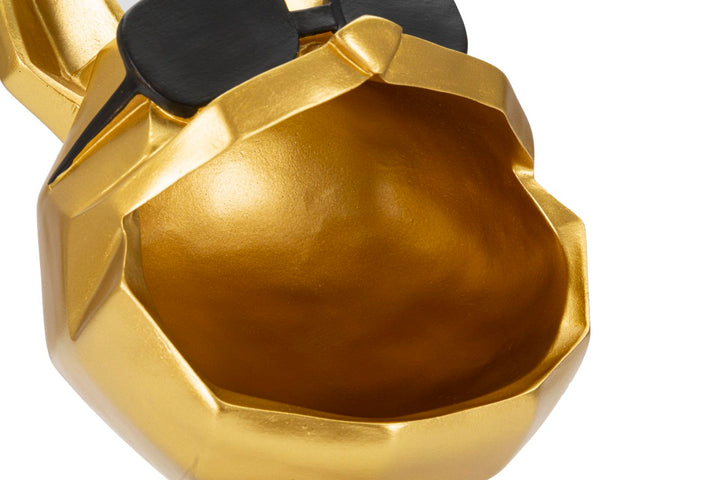 Estatua de Perro Dorado con Gafas de Sol (Decoración Moderna - Almacenaje)