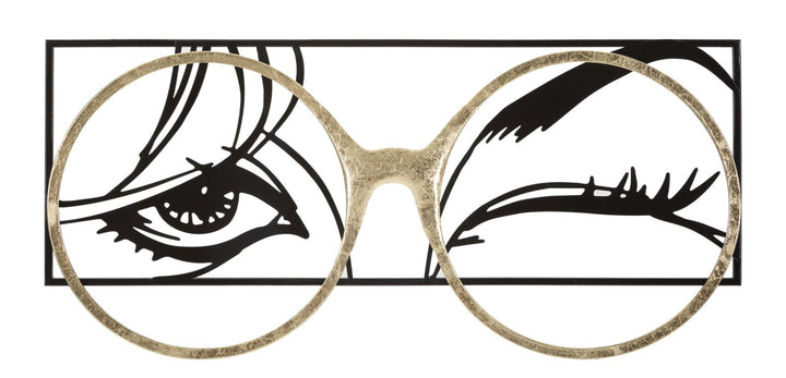Decoración de pared Gafas de mujer de metal granulado