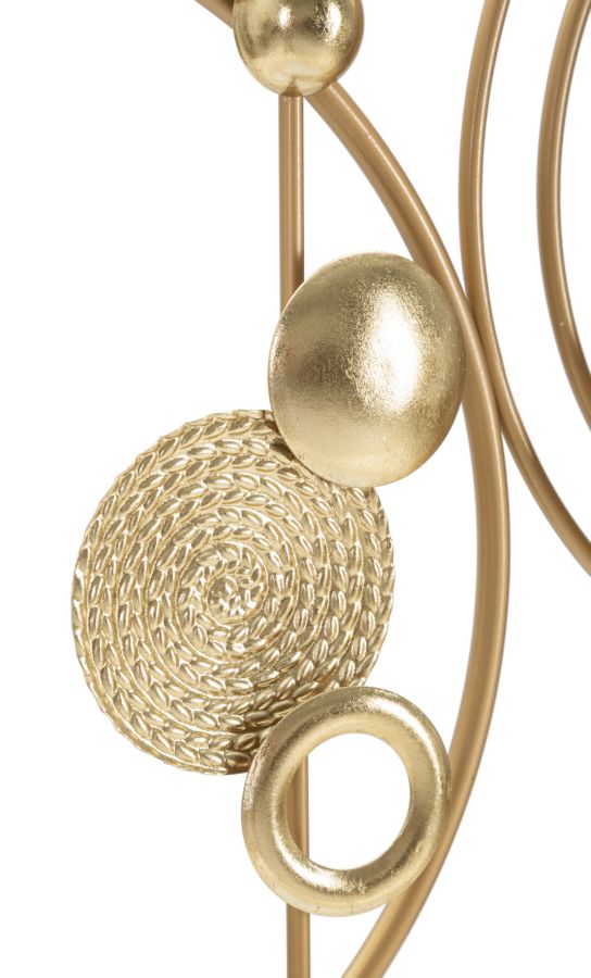 Círculos geométricos de metal dorado Decoración de pared metálica