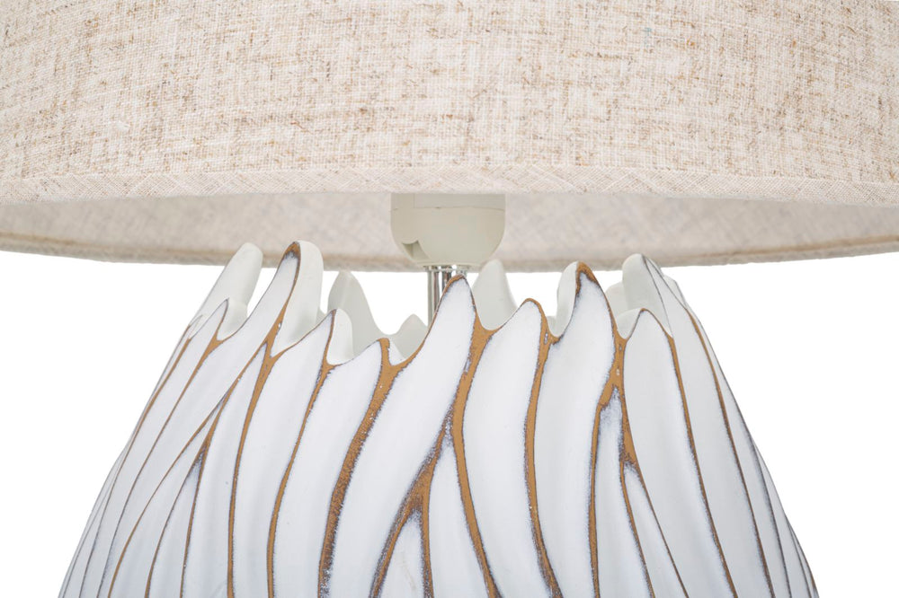 Lámpara de Sobremesa Línea Blanca Decorada