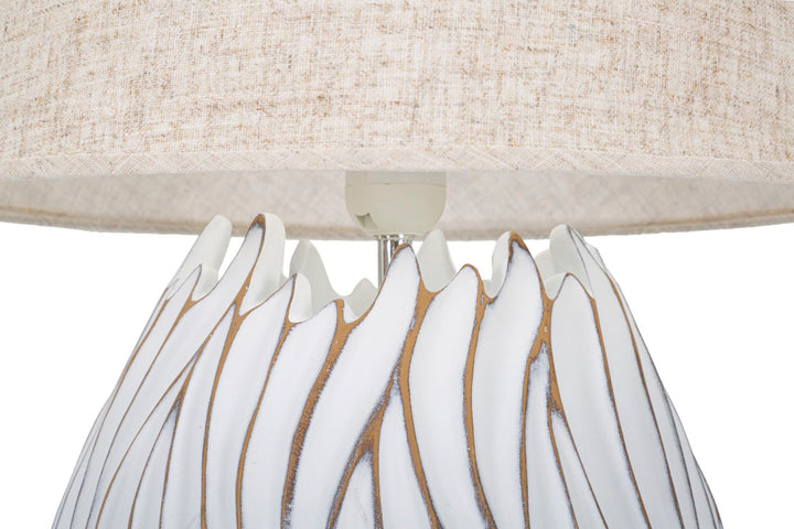 Lámpara de Sobremesa Línea Blanca Decorada