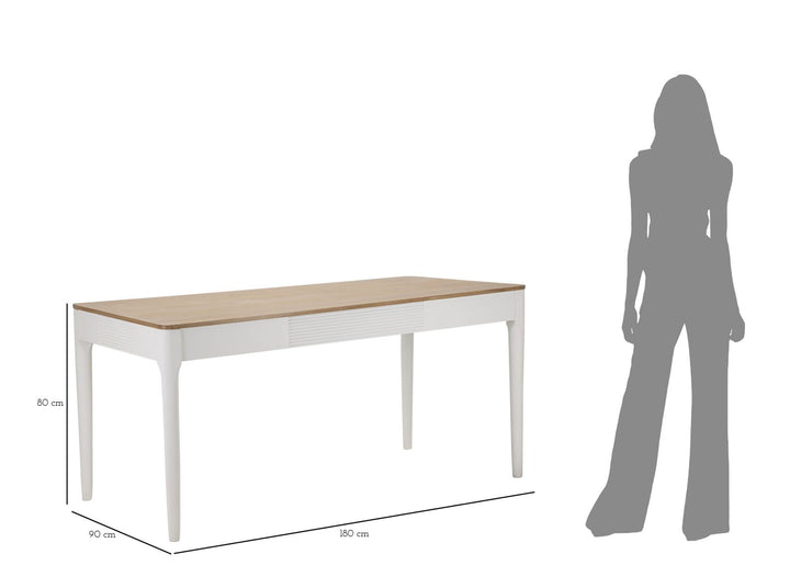 Mesa de comedor de madera blanca – Matera diseño moderno