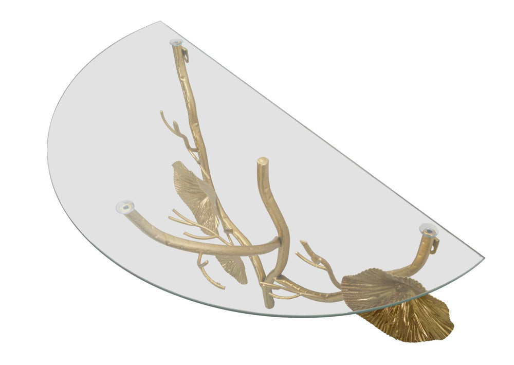Mesita de noche de pared de metal dorado – Tisty estante flotante
