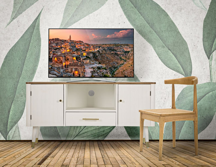 Mueble De Madera Blanca Con Tapa Marrón